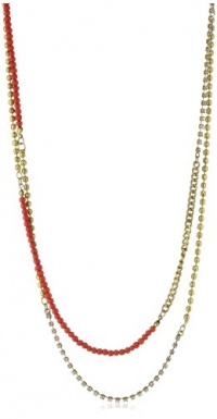 Kenneth Cole New York Modern Riviera Coral Resin Bead Long Necklace Kenneth Cole New York Modern Riviera Coral Resin Bead Long Necklace