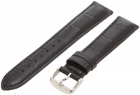 Hadley-Roma Men's MSM898RA-200 20-mm Black Alligator Grain Leather Watch Strap Hadley-Roma Men's MSM898RA-200 20-mm Black Alligator Grain Leather Watch Strap