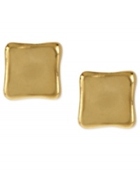 Be there and be square. This pair of sculptural stud earrings from Robert Lee Morris is crafted from gold-tone mixed metal, and features a concave shape for a bit of abstract appeal. Approximate drop: 1/3 inch. Be there and be square. This pair of sculptural stud earrings from Robert Lee Morris is crafted from gold-tone mixed metal, and features a concave shape for a bit of abstract appeal. Approximate drop: 1/3 inch.