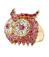 City by City Gold-Tone Pink Rhinestone Owl Ring Size 8 City by City Gold-Tone Pink Rhinestone Owl Ring Size 8