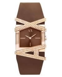 AX Armani Exchange knows glamour -- and it's nothing but apparent with this glistening, rose-gold hued watch. AX Armani Exchange knows glamour -- and it's nothing but apparent with this glistening, rose-gold hued watch.