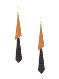GUESS Gold-Tone Double Geometric Drop Python-P GUESS Gold-Tone Double Geometric Drop Python-P