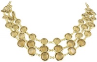 Anne Klein Beacon Gold-Tone Topaz Multi-Row Necklace Anne Klein Beacon Gold-Tone Topaz Multi-Row Necklace