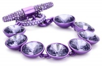 Juicy Couture Multi Crystal Pave Purple Toggle Bracelet Juicy Couture Multi Crystal Pave Purple Toggle Bracelet