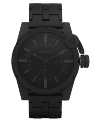 Gray accents add eye-catching appeal to a structured watch by Diesel. Gray accents add eye-catching appeal to a structured watch by Diesel.