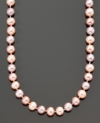 The epitome of femininity. Belle de Mer's pretty pink necklace features cultured freshwater pearls (6-7 mm) and a 14k gold clasp. Approximate length: 18 inches. The epitome of femininity. Belle de Mer's pretty pink necklace features cultured freshwater pearls (6-7 mm) and a 14k gold clasp. Approximate length: 18 inches.