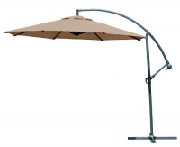Coolaroo 10 Foot Round Cantilever Freestanding Patio Umbrella, Mocha Coolaroo 10 Foot Round Cantilever Freestanding Patio Umbrella, Mocha