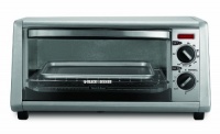 Black & Decker 4-Slice Toaster Oven, Silver Black & Decker 4-Slice Toaster Oven, Silver