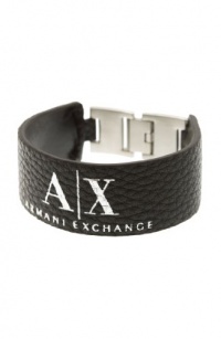 Armani Exchange A|X Logo Stamped Leather Bracelet Armani Exchange A|X Logo Stamped Leather Bracelet