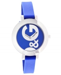 A cool, blue D&G watch makes an icy statement. Blue silicone strap and round stainless steel case. Blue dial features large silvertone D&G logo and silvertone hour and minute hands. Quartz movement. Water resistant to 30 meters. Two-year limited warranty. A cool, blue D&G watch makes an icy statement. Blue silicone strap and round stainless steel case. Blue dial features large silvertone D&G logo and silvertone hour and minute hands. Quartz movement. Water resistant to 30 meters. Two-year limited warranty.