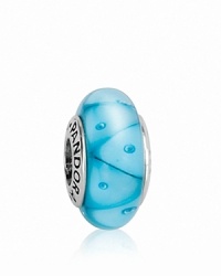 Add chic psychedelic style to your bracelet with this patterned murano glass charm. Logo-engraved sterling silver trim displays the PANDORA signature. Add chic psychedelic style to your bracelet with this patterned murano glass charm. Logo-engraved sterling silver trim displays the PANDORA signature.