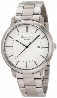 Kenneth Cole New York Men's KC3906 Cyber Round White Bracelet Date Watch Kenneth Cole New York Men's KC3906 Cyber Round White Bracelet Date Watch