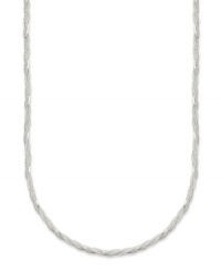 A stylish spin. Giani Bernini's sterling silver necklace features a twist design that only adds to its appeal. Approximate length: 18 inches. A stylish spin. Giani Bernini's sterling silver necklace features a twist design that only adds to its appeal. Approximate length: 18 inches.
