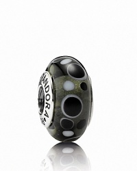 A bubbly pattern on murano glass adds an effervescent element to your bracelet. Logo-engraved sterling silver trim displays the PANDORA signature. A bubbly pattern on murano glass adds an effervescent element to your bracelet. Logo-engraved sterling silver trim displays the PANDORA signature.