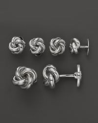 Dolan Bullock Sterling Silver Love Knot Cuff Link Set and Stud Set Dolan Bullock Sterling Silver Love Knot Cuff Link Set and Stud Set