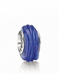 Textured murano glass in a saturated hue makes a striking addition to your bracelet. Logo-engraved sterling silver trim displays the PANDORA signature. Textured murano glass in a saturated hue makes a striking addition to your bracelet. Logo-engraved sterling silver trim displays the PANDORA signature.