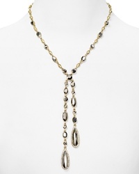 A bold, hematite stone bedecked pendant adds edgy glamour to this ABS by Allen Schwartz necklace, crafted of gold tone plate. A bold, hematite stone bedecked pendant adds edgy glamour to this ABS by Allen Schwartz necklace, crafted of gold tone plate.