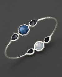 Onyx and faceted doublets of mother-of-pearl and clear quartz in sterling silver from Ippolita's Forest Wonderland collection. Onyx and faceted doublets of mother-of-pearl and clear quartz in sterling silver from Ippolita's Forest Wonderland collection.