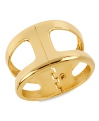 A cut above. Kenneth Cole New York breaks out the norm with this cut-out cuff bracelet. Crafted from gold-tone mixed metal, the bracelet's open pattern is one to embrace. Approximate diameter: 2-1/2 inches. A cut above. Kenneth Cole New York breaks out the norm with this cut-out cuff bracelet. Crafted from gold-tone mixed metal, the bracelet's open pattern is one to embrace. Approximate diameter: 2-1/2 inches.