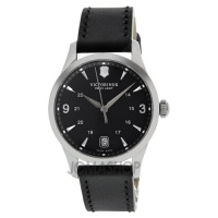 Victorinox Swiss Army Alliance Black Dial Black Leather Ladies Watch 241542 Victorinox Swiss Army Alliance Black Dial Black Leather Ladies Watch 241542