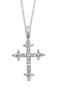 Effy Jewlery 14K White Gold Diamond Cross Pendant, .30 TCW Effy Jewlery 14K White Gold Diamond Cross Pendant, .30 TCW