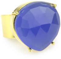 Coralia Leets Jewelry Design Riviera Teardrop Adjustable Deep Blue Chalcedony Ring Coralia Leets Jewelry Design Riviera Teardrop Adjustable Deep Blue Chalcedony Ring