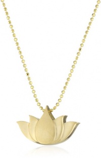 Alex Woo Little Faith Yellow Gold Lotus Pendant Necklace Alex Woo Little Faith Yellow Gold Lotus Pendant Necklace