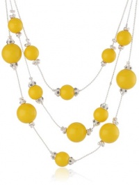 Kenneth Cole New York Urban Rings Yellow Bead Illusion Necklace, 20 Kenneth Cole New York Urban Rings Yellow Bead Illusion Necklace, 20
