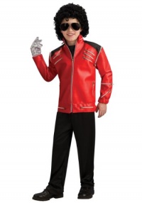 Michael Jackson Costume, Child's Deluxe Beat It Red Zipper Jacket Costume Michael Jackson Costume, Child's Deluxe Beat It Red Zipper Jacket Costume