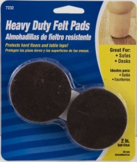 Waxman 4723295N Self-Stick Round Felt Pads, Brown, 2-Inch Waxman 4723295N Self-Stick Round Felt Pads, Brown, 2-Inch