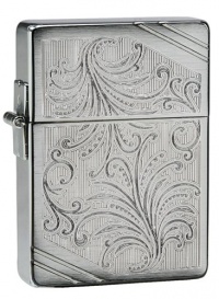 Zippo 1935 Luxury Brush Chrome Lighter, Silver, 5 1/2 x 3 1/2cm Zippo 1935 Luxury Brush Chrome Lighter, Silver, 5 1/2 x 3 1/2cm