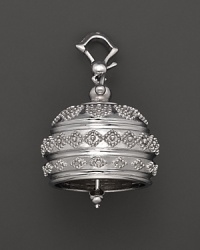 Inspired by Zen philosophy, this intricately detailed, polished finish sterling silver meditation bell from Paul Morelli jingles softly. Inspired by Zen philosophy, this intricately detailed, polished finish sterling silver meditation bell from Paul Morelli jingles softly.