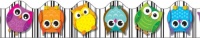 Colorful Owls Borders Colorful Owls Borders