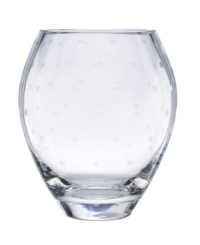 With etched polka dots in clear crystal, the Larabee Dot bouquet vase epitomizes the modern elegance and irresistible whimsy of kate spade new york. With etched polka dots in clear crystal, the Larabee Dot bouquet vase epitomizes the modern elegance and irresistible whimsy of kate spade new york.