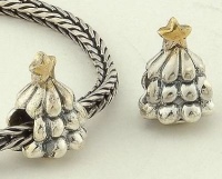 925 Sterling Silver with 14k Gold European Style Vermeil Christmas Tree Charms/beads for Pandora, Biagi, Chamilia, Troll and More Bracelets 925 Sterling Silver with 14k Gold European Style Vermeil Christmas Tree Charms/beads for Pandora, Biagi, Chamilia, Troll and More Bracelets