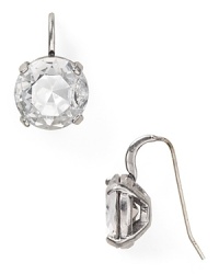 Designed to make a big impact, this pair of MARC BY MARC JACOBS earrings shines on in silver plated metal with crystal accents. Designed to make a big impact, this pair of MARC BY MARC JACOBS earrings shines on in silver plated metal with crystal accents.