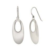 Sterling Silver Oval Dangle Earrings