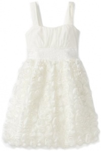 Ruby Rox Kids Girls 7-16x Rosette Dress, White, 12 Ruby Rox Kids Girls 7-16x Rosette Dress, White, 12