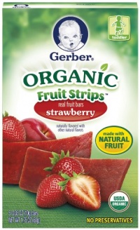 Gerber Organic Fruit Strips, Strawberry, 1.75 Ounce (Pack of 12) Gerber Organic Fruit Strips, Strawberry, 1.75 Ounce (Pack of 12)