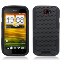 Black APEX Hard Hybrid Gel Case Cover For HTC One S Black APEX Hard Hybrid Gel Case Cover For HTC One S