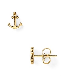 Dogeared offers a daily dose of nautical allure with these gold anchor studs. Pair the bright baubles with an LBD or let them sail full speed with a striped boatneck tee. Dogeared offers a daily dose of nautical allure with these gold anchor studs. Pair the bright baubles with an LBD or let them sail full speed with a striped boatneck tee.