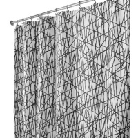 Interdesign Abstract Long Shower Curtain, Black/White, 72 Inches X 84 Inches Interdesign Abstract Long Shower Curtain, Black/White, 72 Inches X 84 Inches