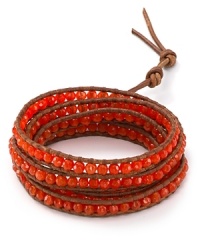 Chan Luu Five Wrap Neon Orange Beaded Bracelet Chan Luu Five Wrap Neon Orange Beaded Bracelet