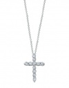 Effy Jewlery 14K White Gold Diamond Small Cross Pendant, .24 TCW