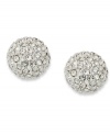 Ignite the night with these stud earrings from Charter Club. Round fireballs embellished with small pave glass accents. Crafted in silver tone mixed metal. Approximate diameter: 1/3 inch.