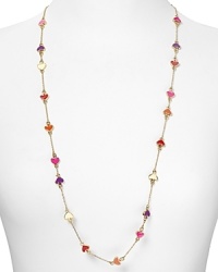 Crafted of 12-karat gold and enamel, this bright necklace from kate spade new york will add a dash of the brand's signature color to your neckline. Crafted of 12-karat gold and enamel, this bright necklace from kate spade new york will add a dash of the brand's signature color to your neckline.