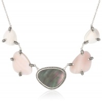 Judith Jack Kauai Sterling Silver, Marcasite and Mother of Pearl Frontal Necklace, 18 Judith Jack Kauai Sterling Silver, Marcasite and Mother of Pearl Frontal Necklace, 18