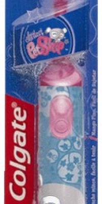 Colgate Extra Soft Powered Toothbrush for Kids, Littlest Pet Shop Colors Vary