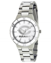 Bear Down Chicago! Root for your team 24/7 with this sporty watch from Game Time. Features a Chicago Bears logo at the dial. Bear Down Chicago! Root for your team 24/7 with this sporty watch from Game Time. Features a Chicago Bears logo at the dial.
