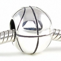 B22 Basketball .925 Sterling Silver Charm Pandora, Chamilia, Biagi & European Bracelets Compatible. B22 Basketball .925 Sterling Silver Charm Pandora, Chamilia, Biagi & European Bracelets Compatible.
